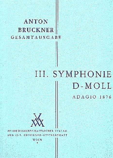 Adagio No.2 from Symphony No.3 (1876), for orchestra, Study score