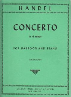 Concerto in G Minor, for bassoon and piano, Score and part