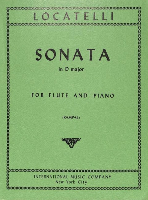 Sonata in D major, for flute and piano, Score and part