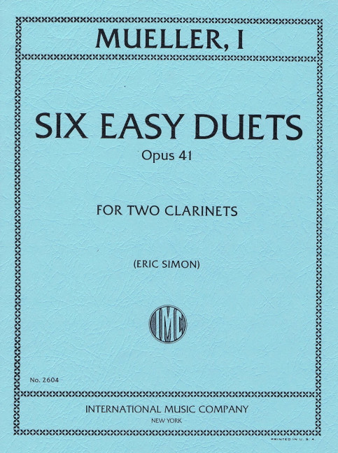 6 Easy Duets op. 41, for 2 Clarinets