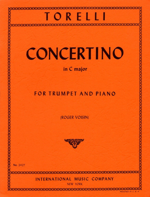 Concertino in C major, for trumpet and piano, Score and part