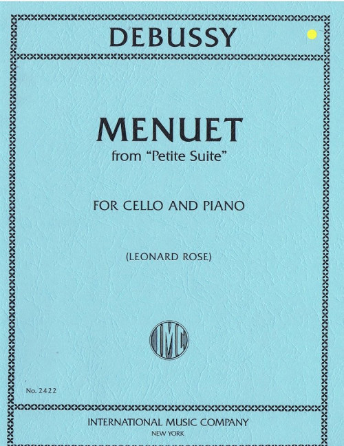 Menuet, from Petite Suite, for cello and piano, Score and part