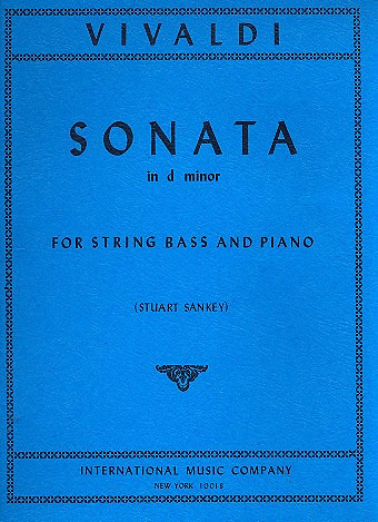 Sonata in D minor Op. 2/3 RV 14, for double bass and piano, Score and part