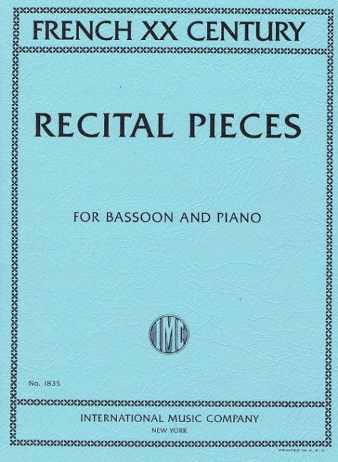 French 20th Century Recital Pieces, for Bassoon and Piano
