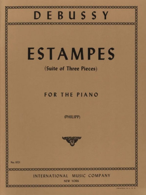Estampes, Suite of Three Pieces, for piano