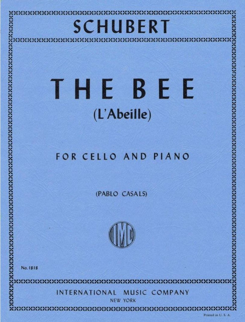 The Bee = L'Abeille, for Cello and Piano, Score and part