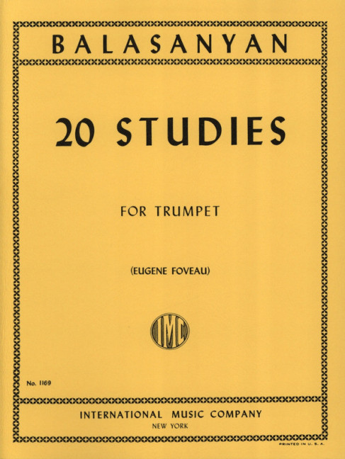 20 Studies, for trumpet, Score (also performing score)