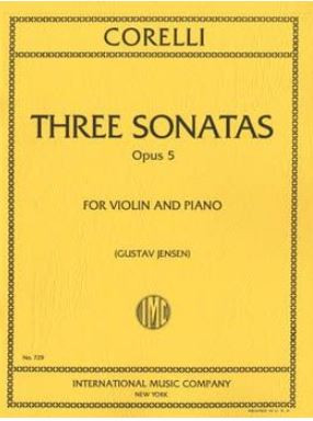 Three Sonatas op.5, for Violin and Piano, Score and part