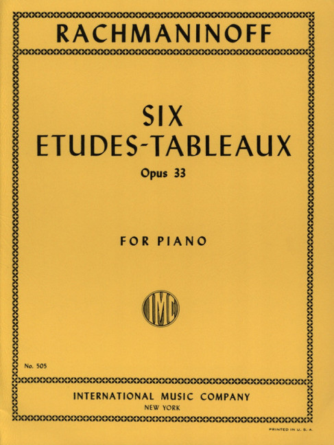 Six Etudes-Tableaux op. 33, for piano