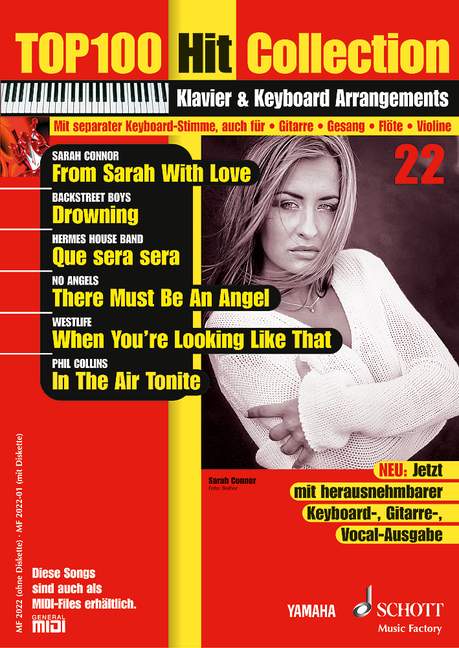 Top 100 Hit Collection 22 Vol. 22, The best of the charts, for piano / keyboard
