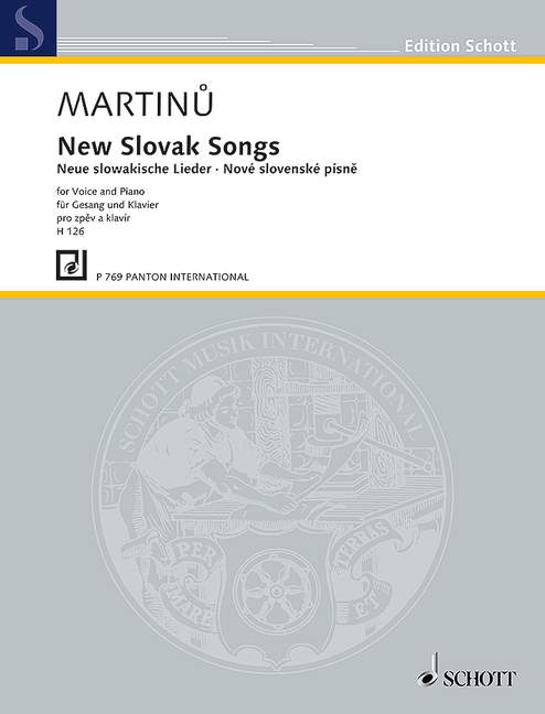 New Slovak Songs H 126, for voice and piano