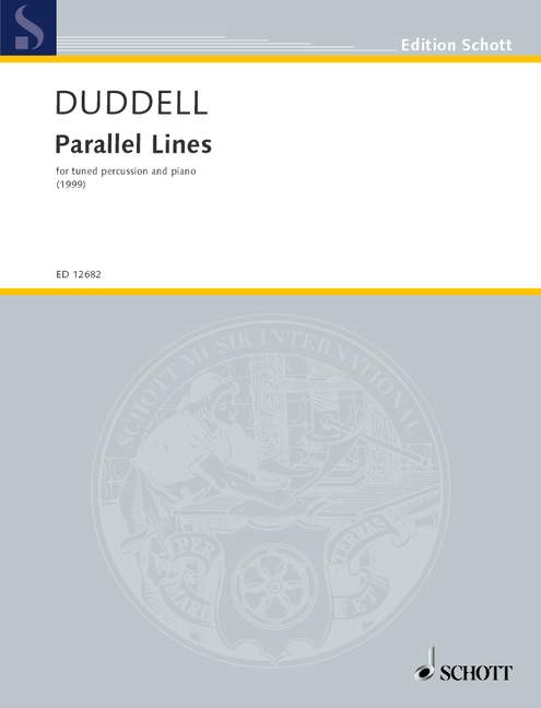 Parallel Lines, for percussion (marimba, vibraphone and Crotales) and piano, Score and part