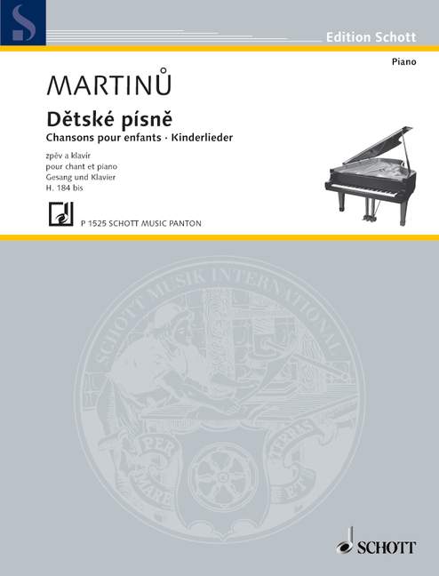 Songs for Children H 184bis, for voice and piano