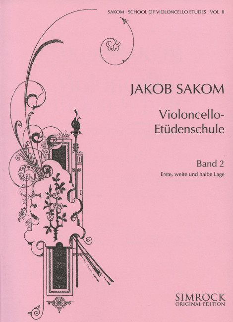 School of Violoncello Etudes Book 2, First, extended position and half position