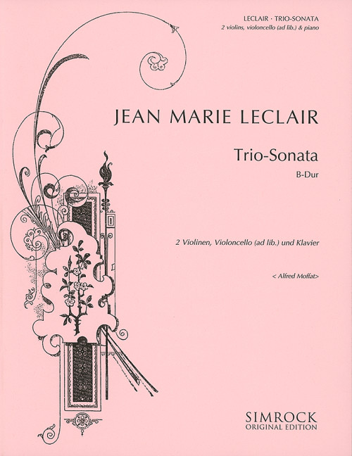 Trio Sonata in B Flat Major, for 2 violins (cello ad libitum) and piano