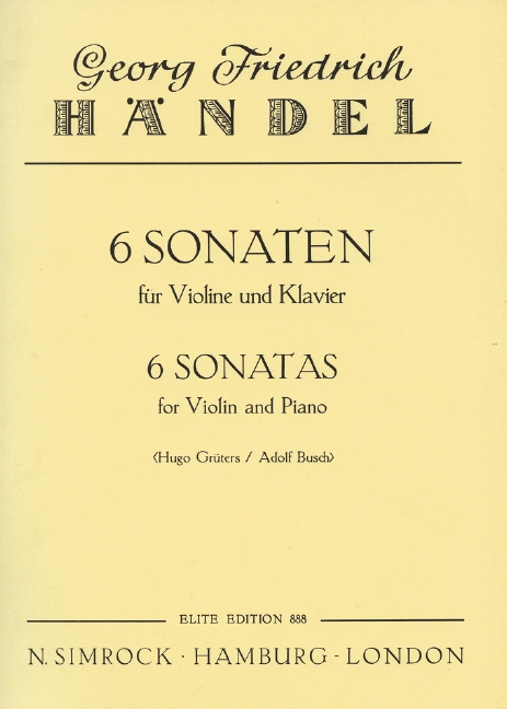 Six Sonatas, for violin and piano