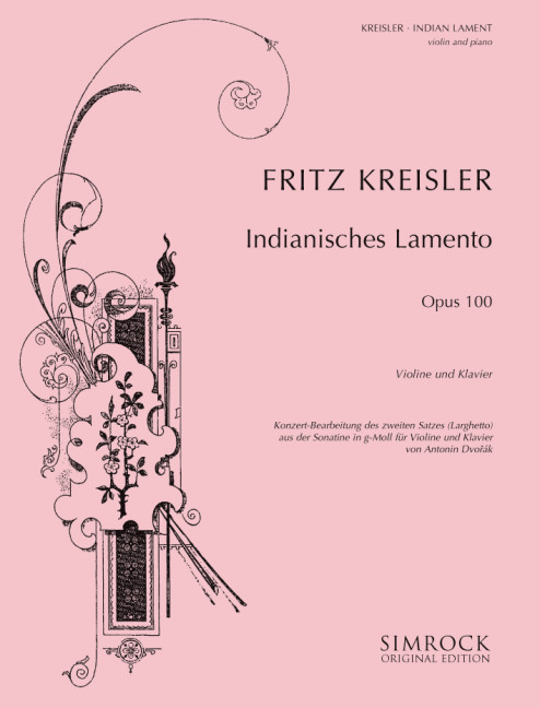 Indian Lament G Minor, from op. 100, for violin and piano