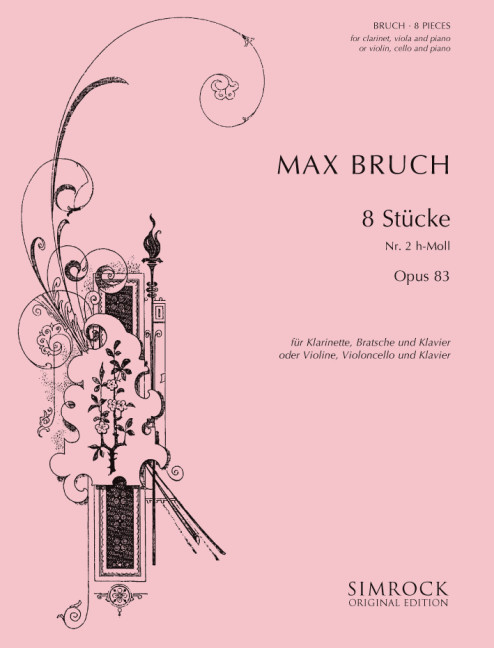 8 Pieces in B minor op. 83/2, for Violin (Clarinet), Viola (Violoncello) and Piano, Set of parts