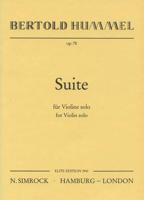 Suite op. 78, for violin