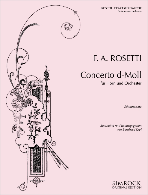 Horn Concerto d-minor Murray C38, for horn and orchestra, Set of parts