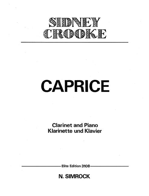 Caprice, for clarinet and piano