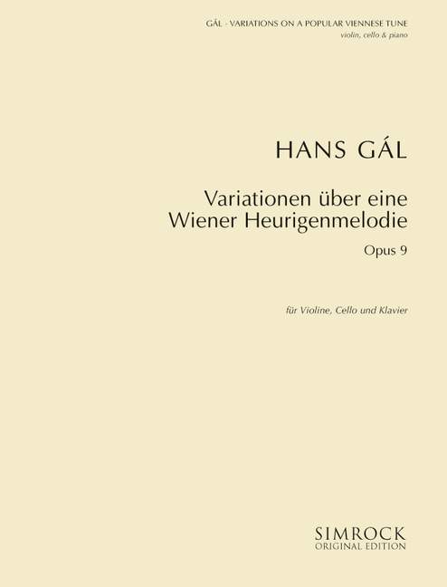 Variations op. 9, on a Viennese Popular Tune, for violin, cello and piano