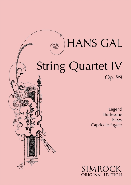 String Quartet 4 op. 99, Score