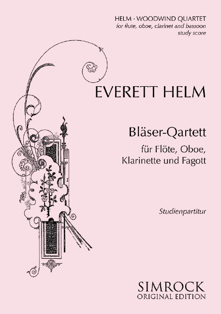 Woodwind Quartet, for Flute, Oboe, Clarinet and Bassoon, Study score