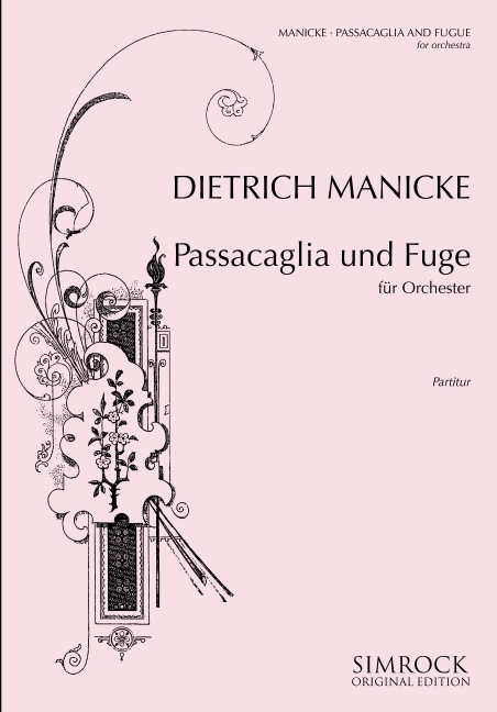 Passacaglia and Fugue, for orchestra, Study score