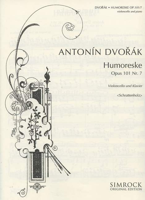 Humoresque in G op. 101/7, for cello and piano