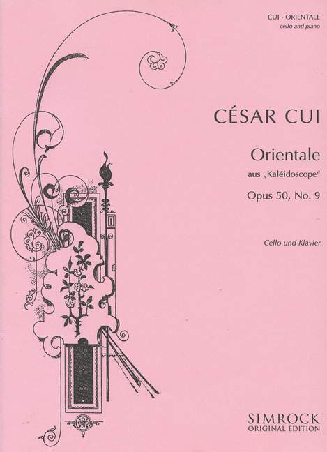 Orientale op. 50/9, from Kaléidoscope, for cello and piano