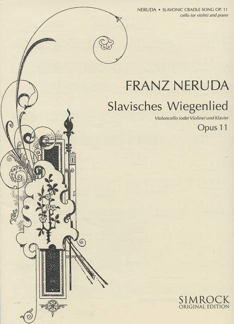 Slavonic Cradle Song op. 11, Berceuse slave, for cello (or violin) and piano