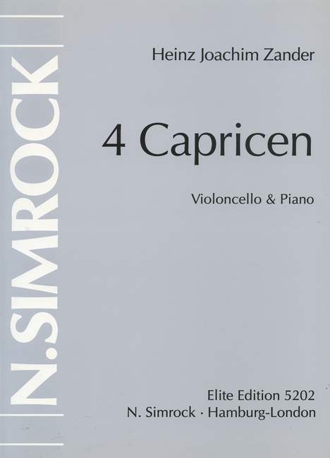 Four Caprices, for cello and piano