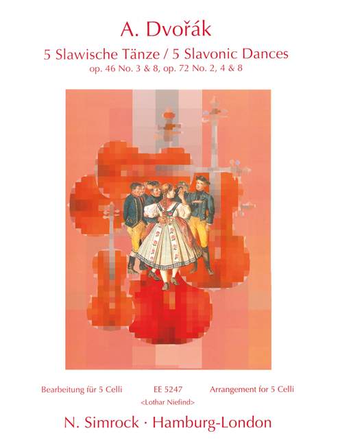 Five Slavonic Dances, for 5 cellos
