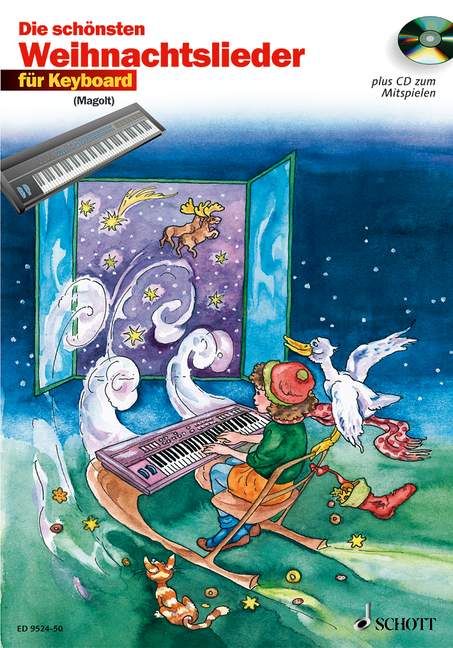 Die schönsten Weihnachtslieder, sehr leicht bearbeitet, for keyboard