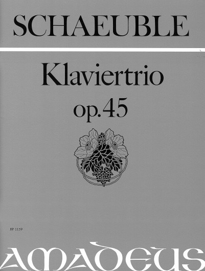 Trio op. 45, for violin, cello and piano, Score and parts
