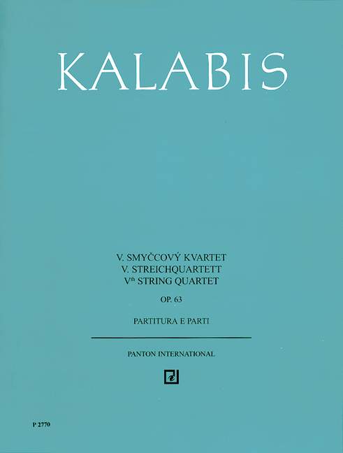 V. String quartet op. 63, Sinfonia 5, Score and parts