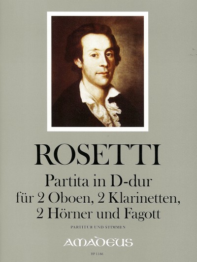 Partita D major Murray RWV B2, for 2 oboes, 2 clarinets, 2 horns and bassoon, Score and parts