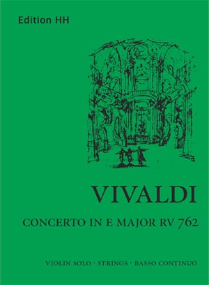 Concerto in E major RV 762, for violin, strings and basso continuo, Study score