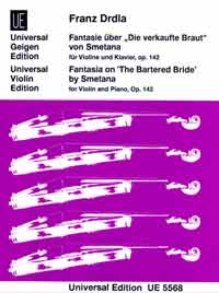 Fantasia on The Bartered Bride by Smetana op. 142, for violin and piano, Score