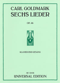 6 Songs op. 46, for voice and piano, Score