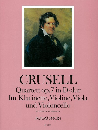 Quartet in D Major op. 7, for clarinet, violin, viola and cello, Score and parts