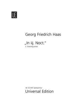 String Quartet No. 3 "In iij. Noct", Performing score
