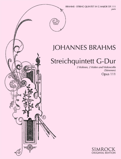 String Quintet in G op. 111, Set of parts. 9790221118059 String Quintet in G op. 111, Set of parts. 9790221118059