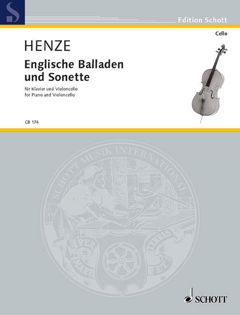 English Ballads and Sonets, for Piano and Violoncello, for piano and cello
