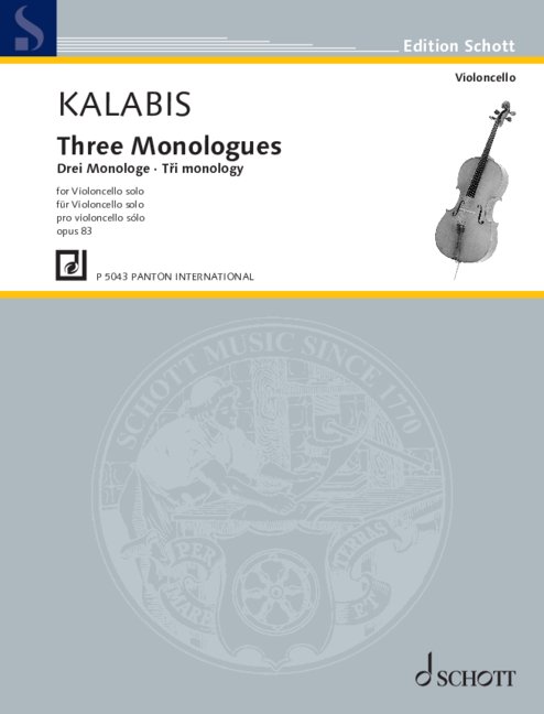 Three Monologues, for cello