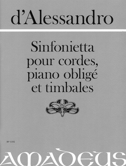 Sinfonietta op. 51, for strings, piano and timpani, Score