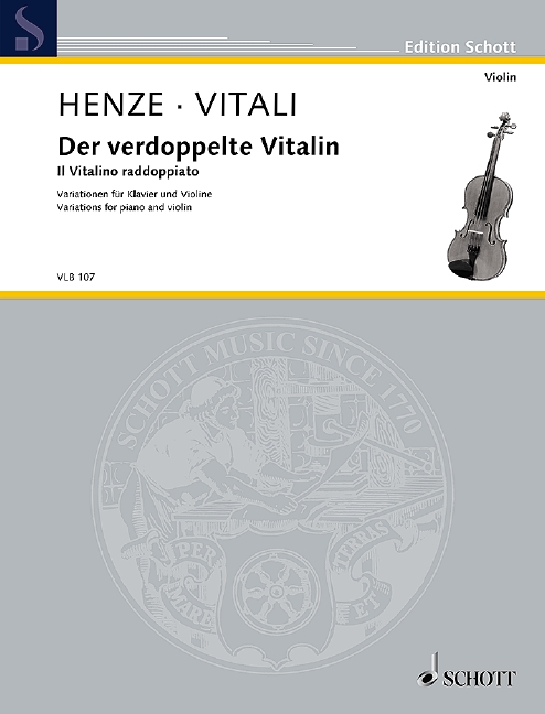 Der verdoppelte Vitalin, Variations for Piano and Violin, Score and part