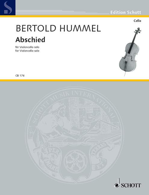 Abschied, for cello