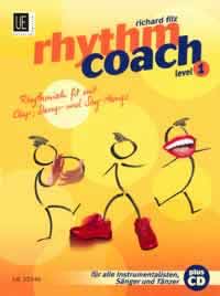 Rhythm Coach Vol. 1, Rhythmn fitness with clap, stomp and sing-alongs, for instrumentalists, singers & dancers German version. The English version is available as UE32347.